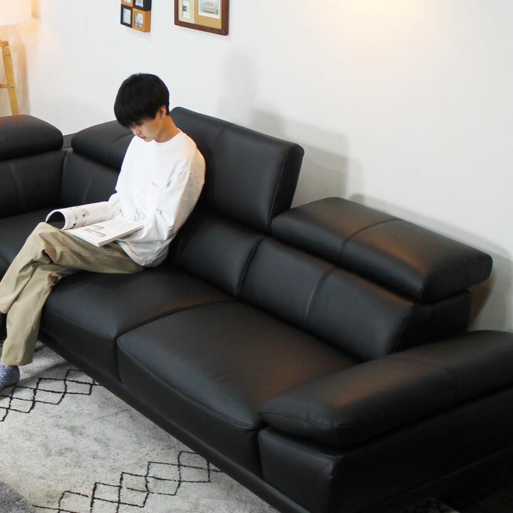 Lelax ソファ 本革 カウチソファ 大型 コーナーソファ ソファー 4人