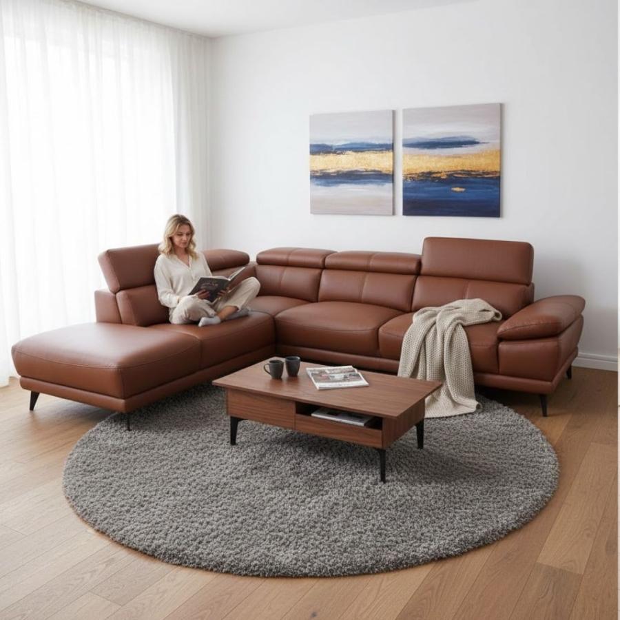 Lelax ソファ ソファー 革 レザー 本革 カウチソファ コーナーソファ 3