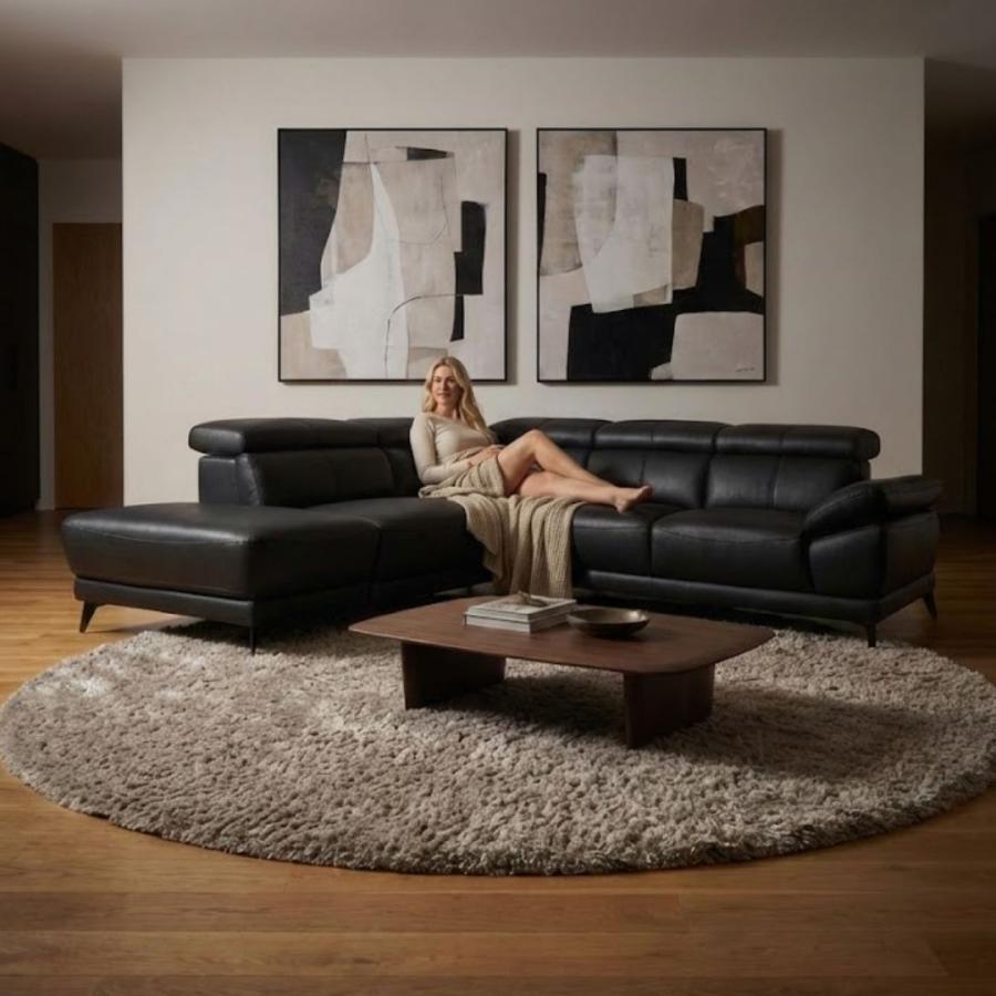 Lelax ソファ ソファー 革 レザー 本革 カウチソファ コーナーソファ 3