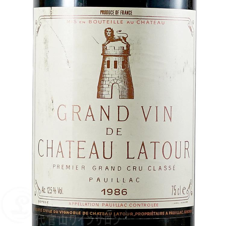シャトーラトゥール 1986 750ml 1986 シャトー ラトゥール 赤ワイン 辛口 フルボディ 750ml Chateau