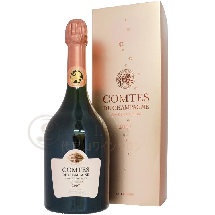 2007 コント ド シャンパーニュ ロゼ ギフト ボックス テタンジェ 正規品 シャンパン ROSE 泡 750ml Taittinger Comtes de Champagne Rose Gift Boxの画像