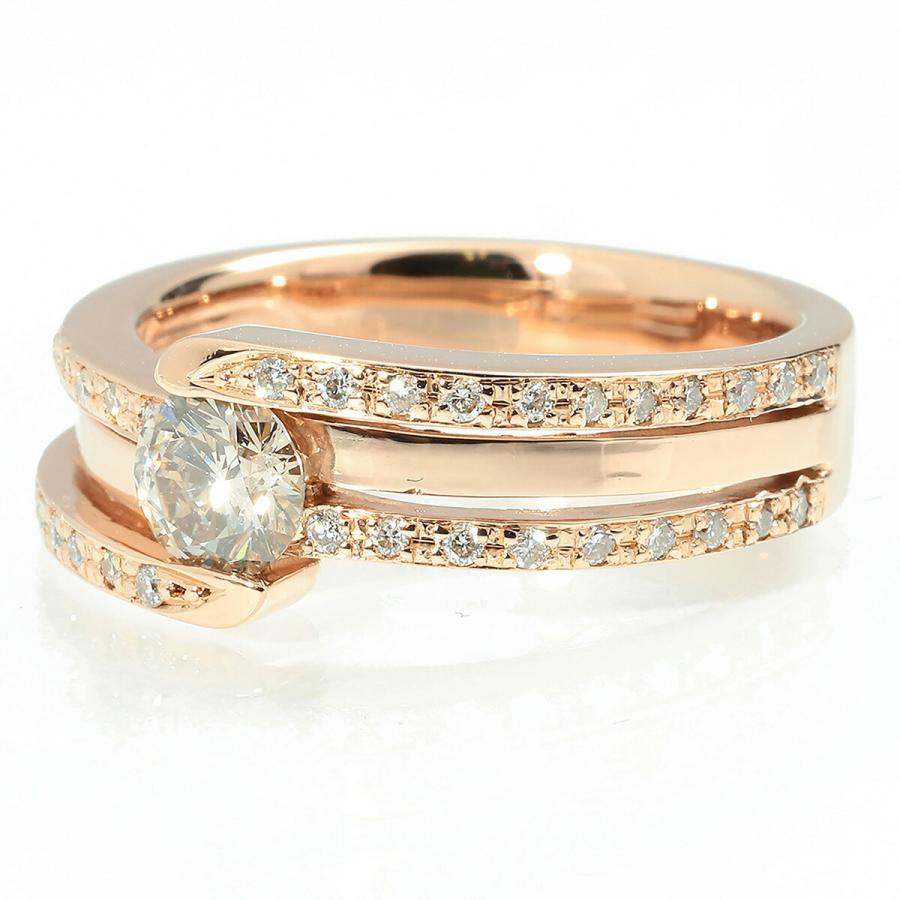 リング VSクラス 指輪 ダイヤモンド 0.48ct 0.21ct ピンクゴールド 
