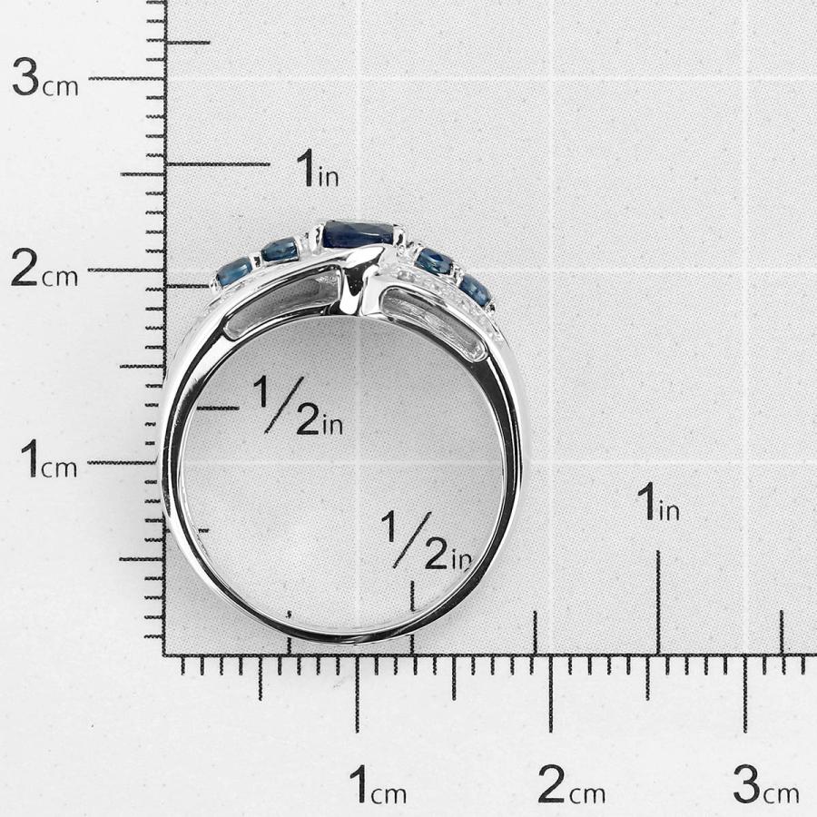 リング 指輪 ブルーサファイア 0.79ct ダイヤモンド ホワイトゴールド 