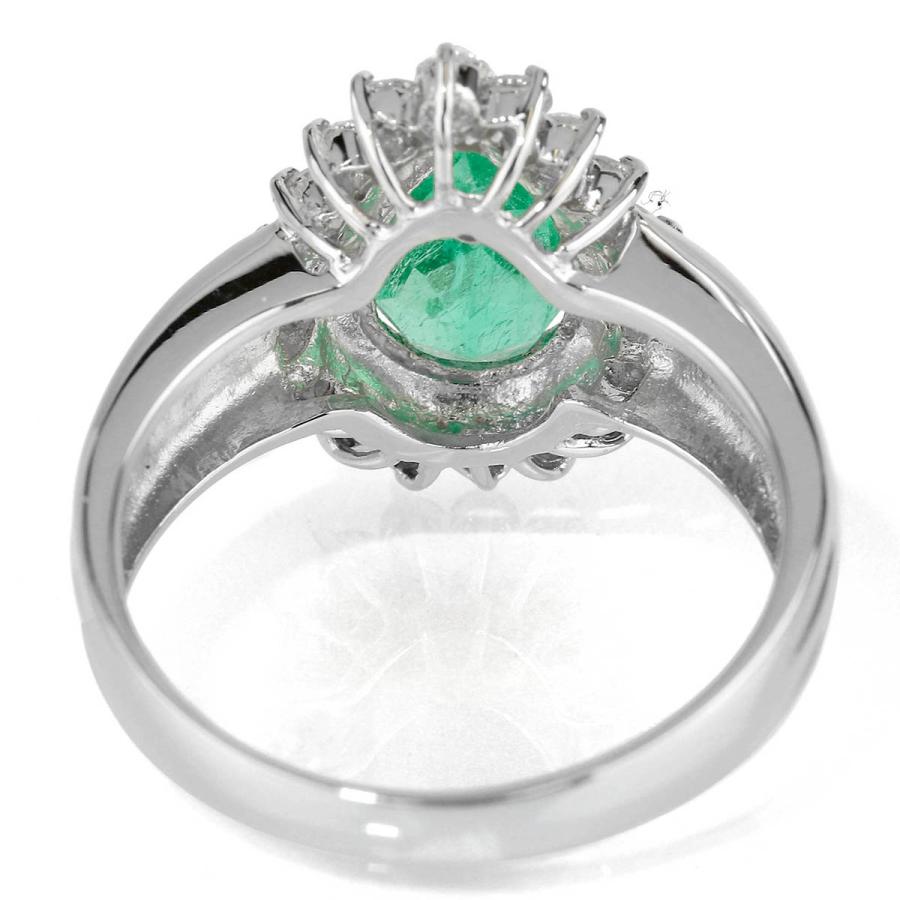 エメラルド 2.13ct ダイヤモンド 0.54ct プラチナ Pt900 ドロップ 