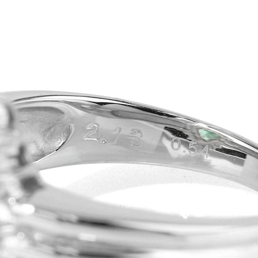 エメラルド 2.13ct ダイヤモンド 0.54ct プラチナ Pt900 ドロップ 
