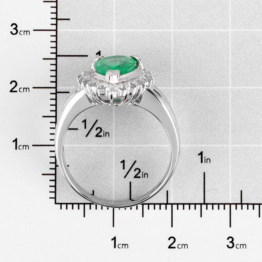 エメラルド 2.13ct ダイヤモンド 0.54ct プラチナ Pt900 ドロップ 