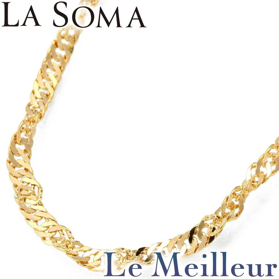 ラ・ソマ ネックレス イエローゴールド K18YG LA SOMA 中古 返品OK 