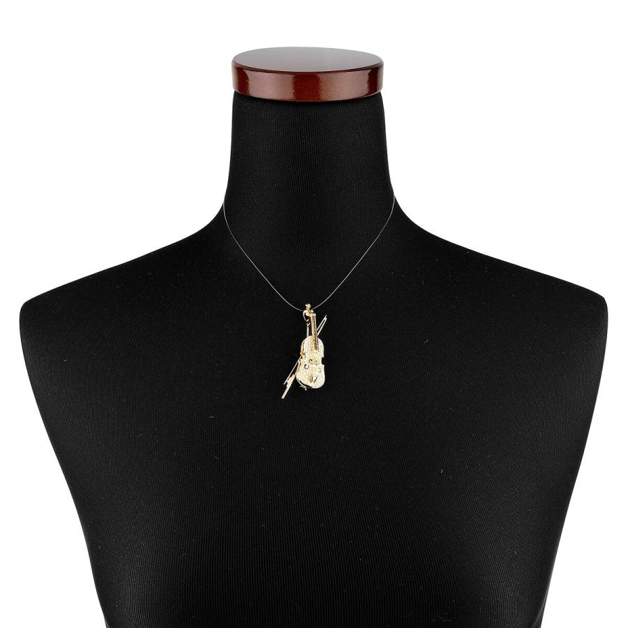 バイオリンモチーフ ブローチ兼ペンダントトップ ルビー 0.59ct