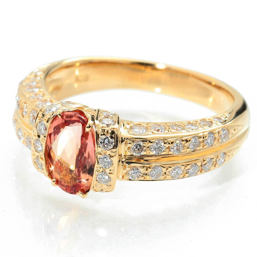 リング 指輪 インペリアルトパーズ 1.24ct ダイヤモンド 0.8ct 