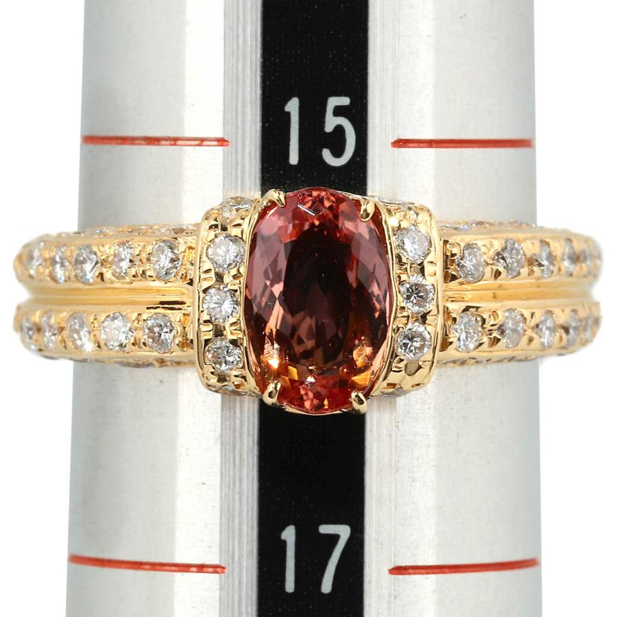 リング 指輪 インペリアルトパーズ 1.24ct ダイヤモンド 0.8ct 