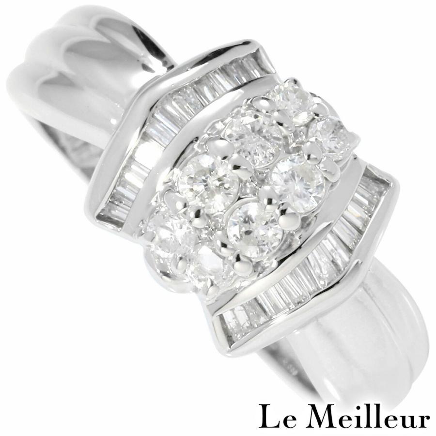 リング 指輪 ダイヤモンド 0.52ct プラチナ Pt900 13号 中古