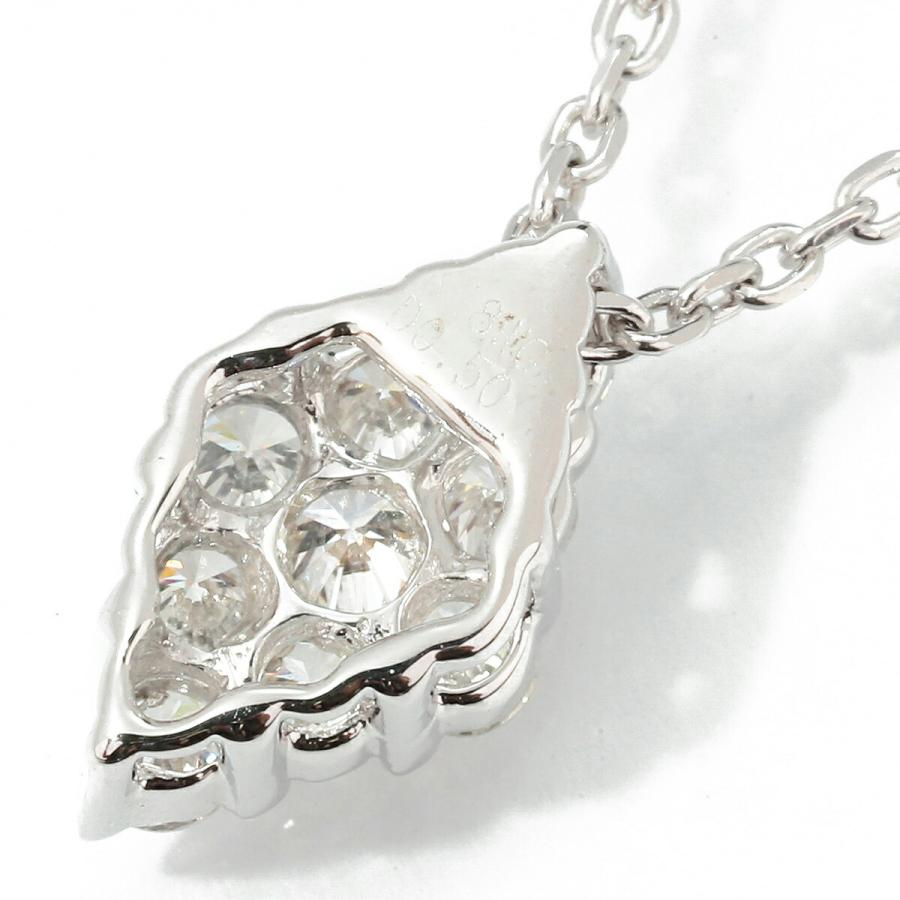 ひし形 ペンダントネックレス VSクラス ダイヤモンド 0.5ct ホワイト 