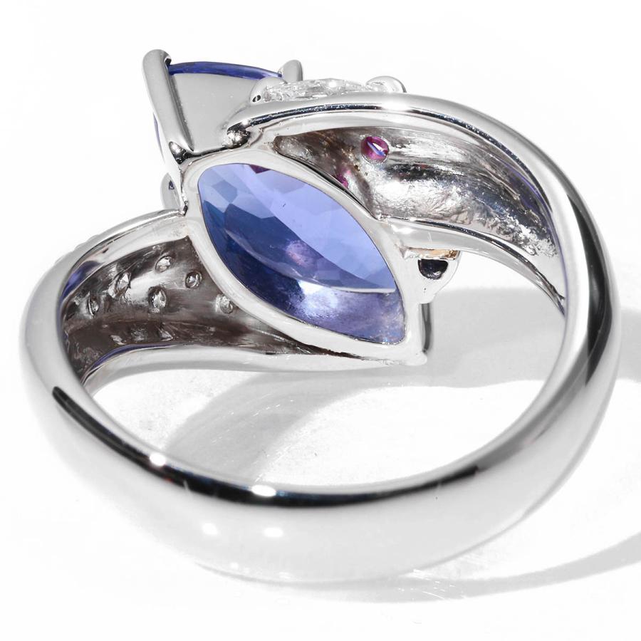 タンザナイト 3.53ct ダイヤモンド 0.32ct プラチナ Pt900 リング 15.5