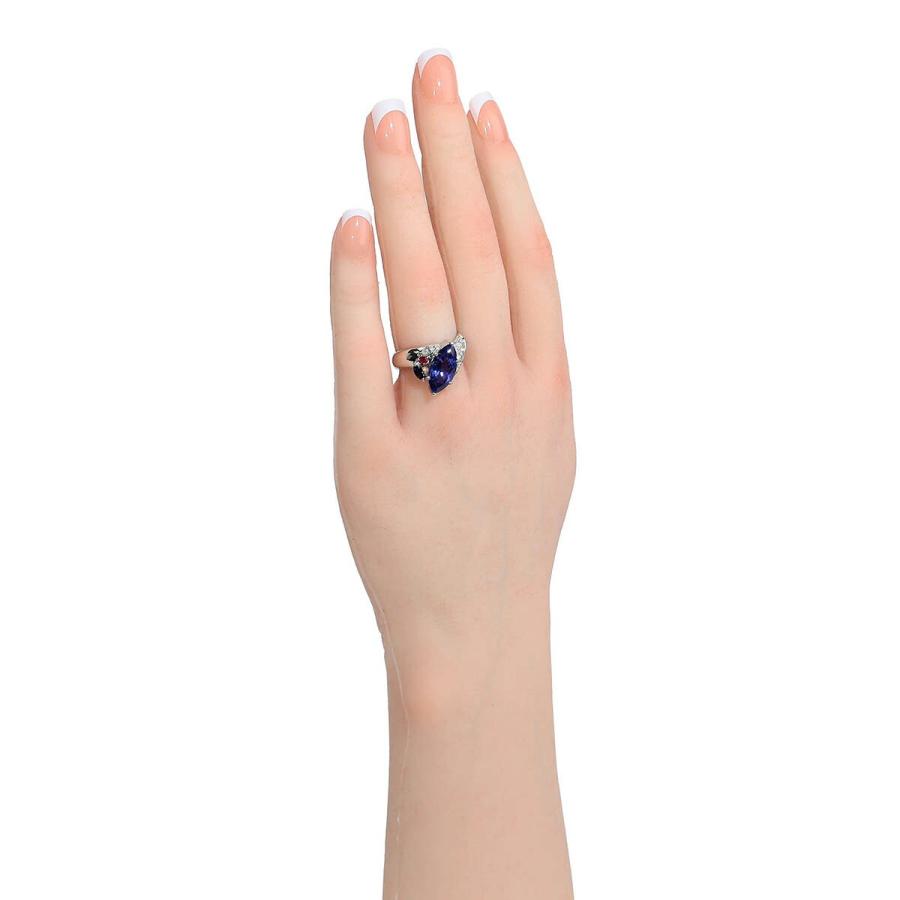 タンザナイト 3.53ct ダイヤモンド 0.32ct プラチナ Pt900 リング 15.5