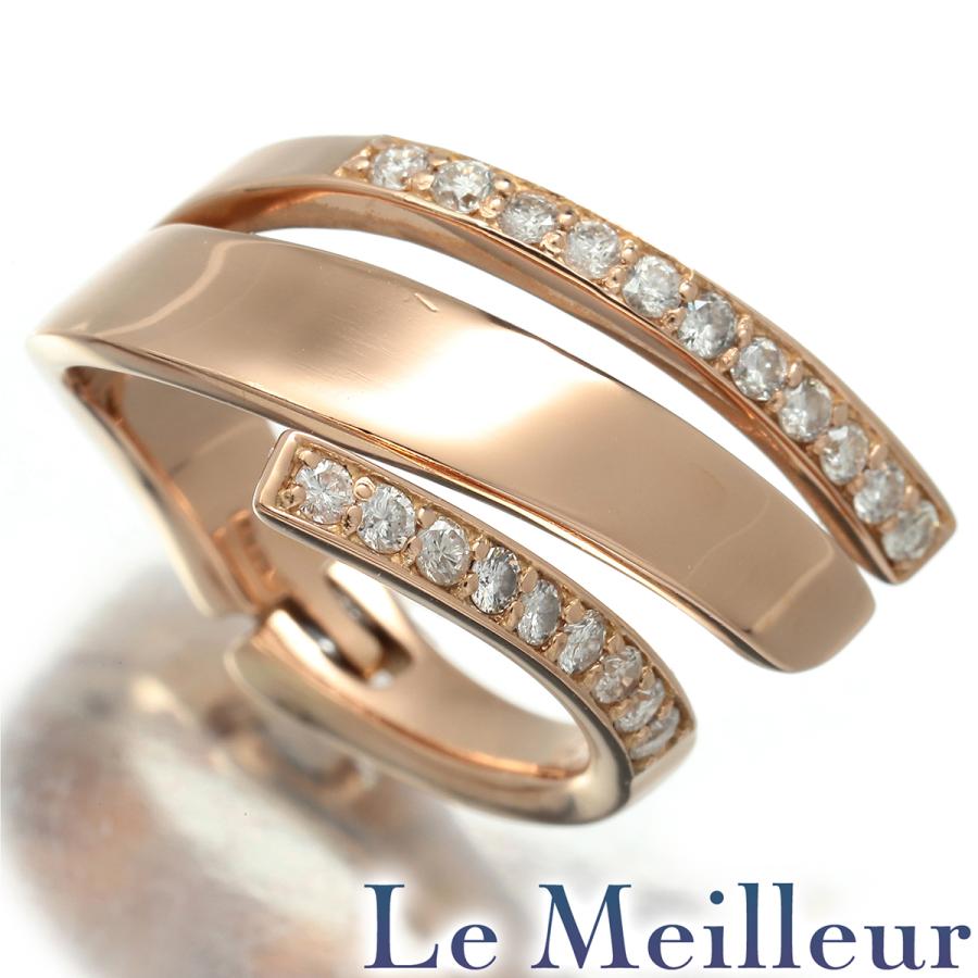 中折れ式リング 指輪 ダイヤモンド 0.3ct K18 フリー 中古 プレラブド  