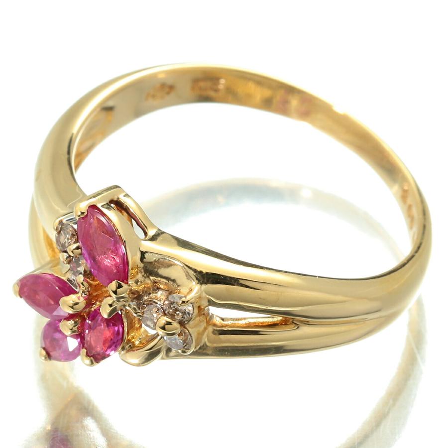 ジュエリーマキ リング 指輪 ルビー 0.36ct ダイヤモンド イエロー