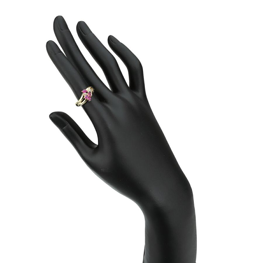 ジュエリーマキ リング 指輪 ルビー 0.36ct ダイヤモンド K18 10号  