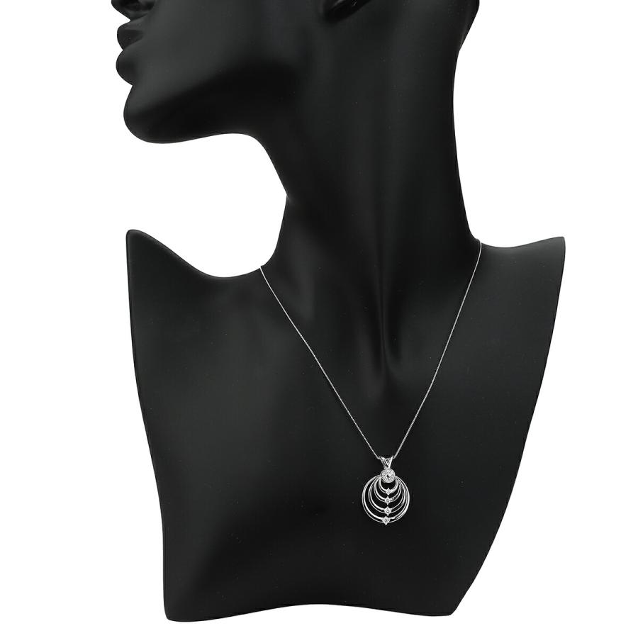 モダンデザイン ペンダントネックレス ダイヤモンド 0.44ct K18 中古  