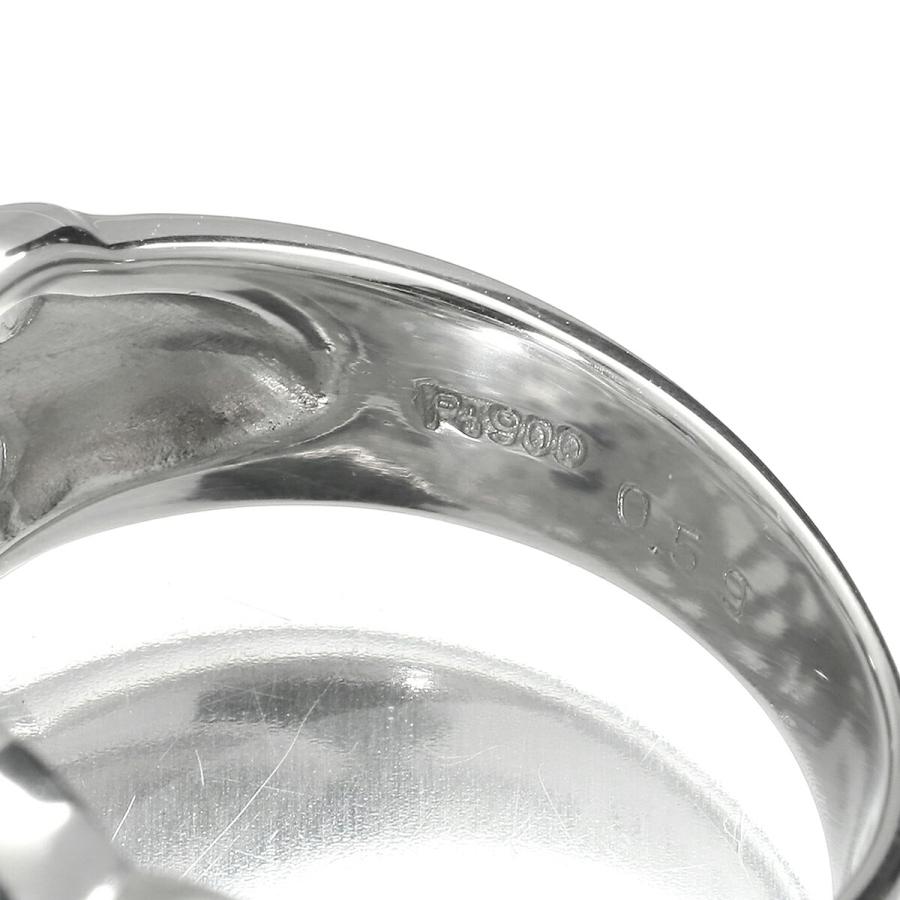 サファイア 0.59ct ダイヤモンド 0.34ct プラチナ Pt900 リング 12号 
