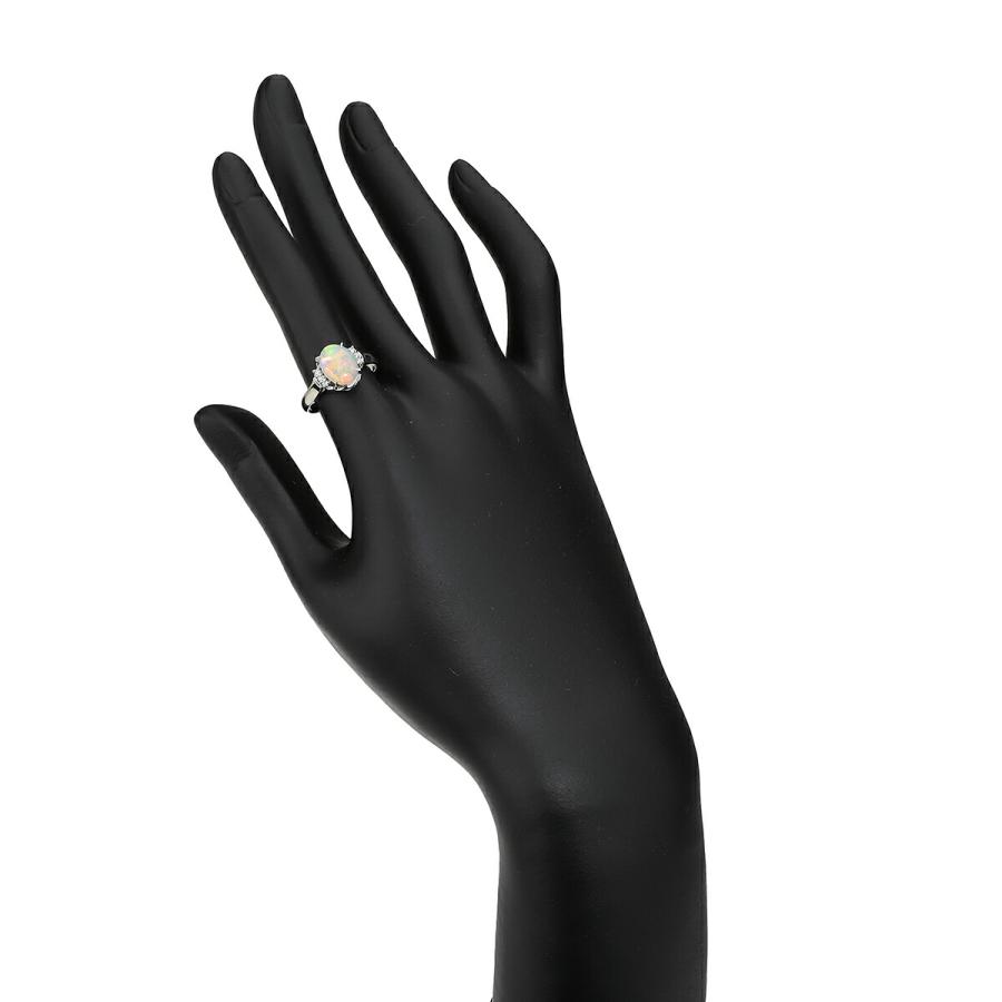 リング 指輪 オパール 0.92ct ダイヤモンド Pt900 13号 中古  