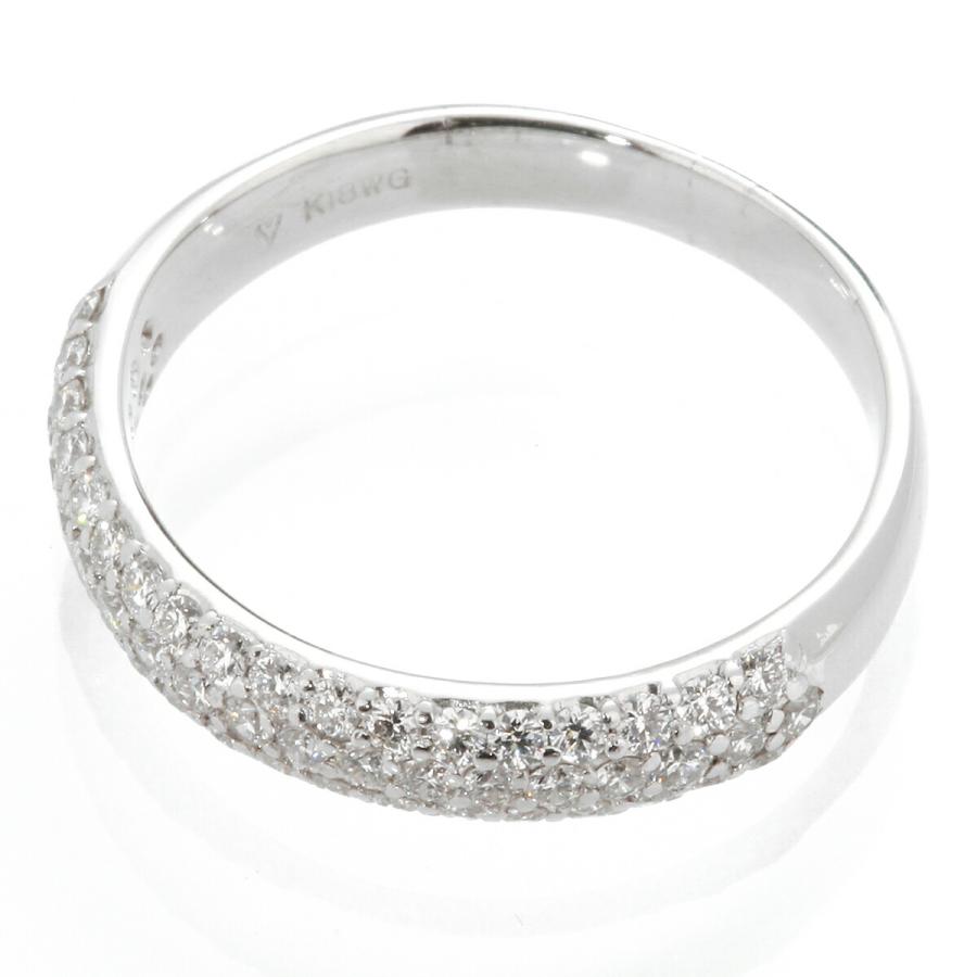 ダイヤモンド K18WG 指輪 リング VERITE ハーフエタ