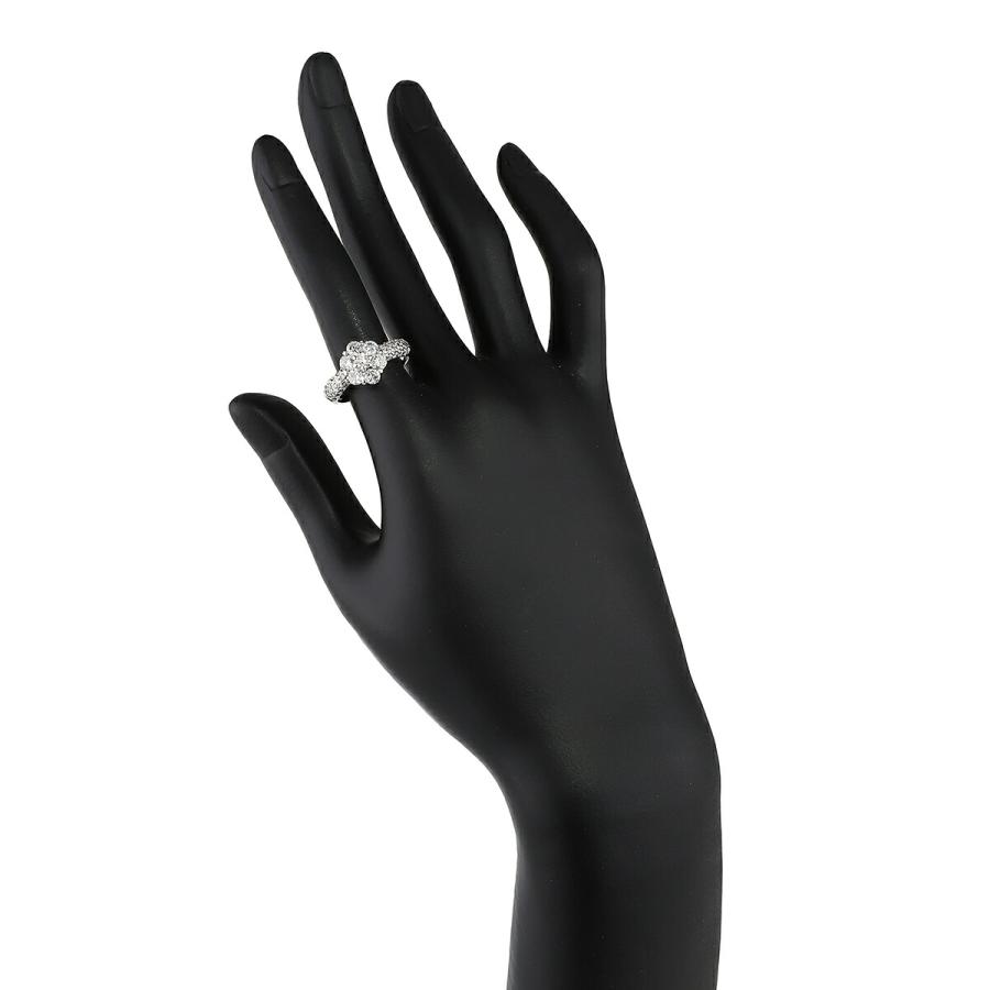 フラワーデザインリング SIクラス 7P 指輪 ダイヤモンド 1.36ct Pt900  