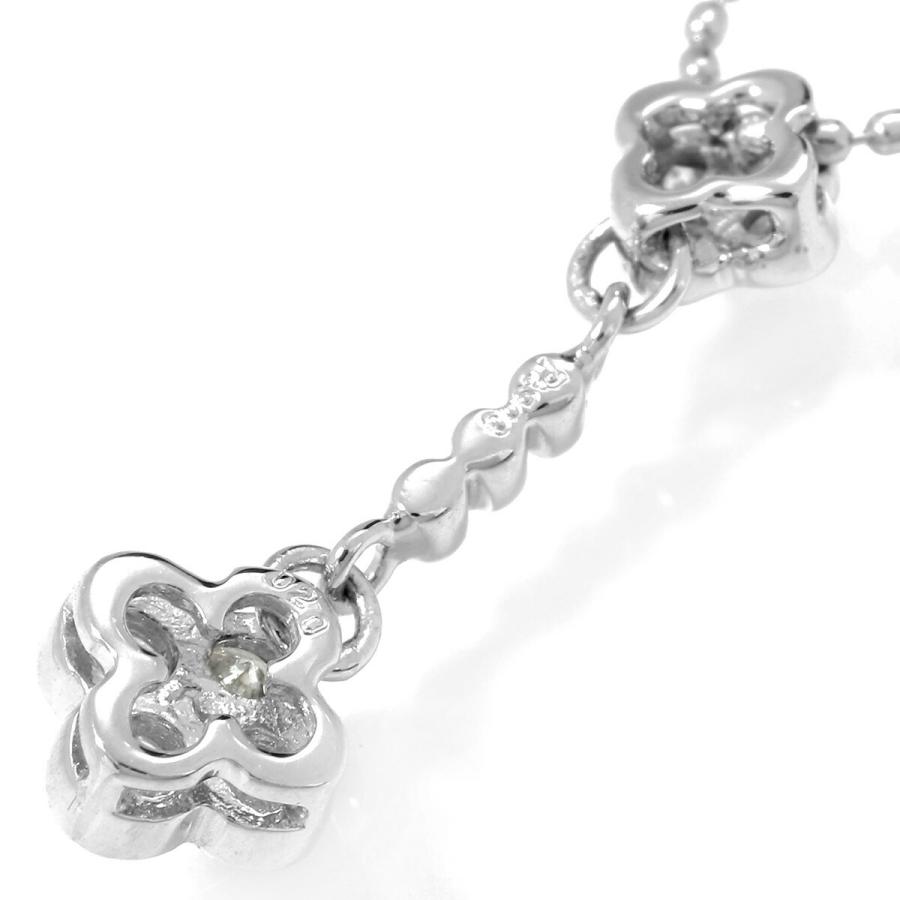 フラワーデザイン ネックレス ダイヤモンド 0.2ct プラチナ Pt900 中古 