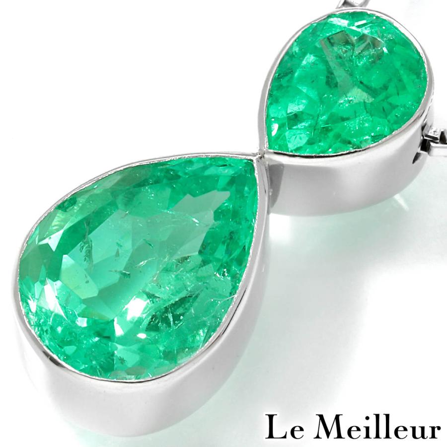 ペンダントネックレス エメラルド 2.88ct プラチナ Pt900 中古 返品OK