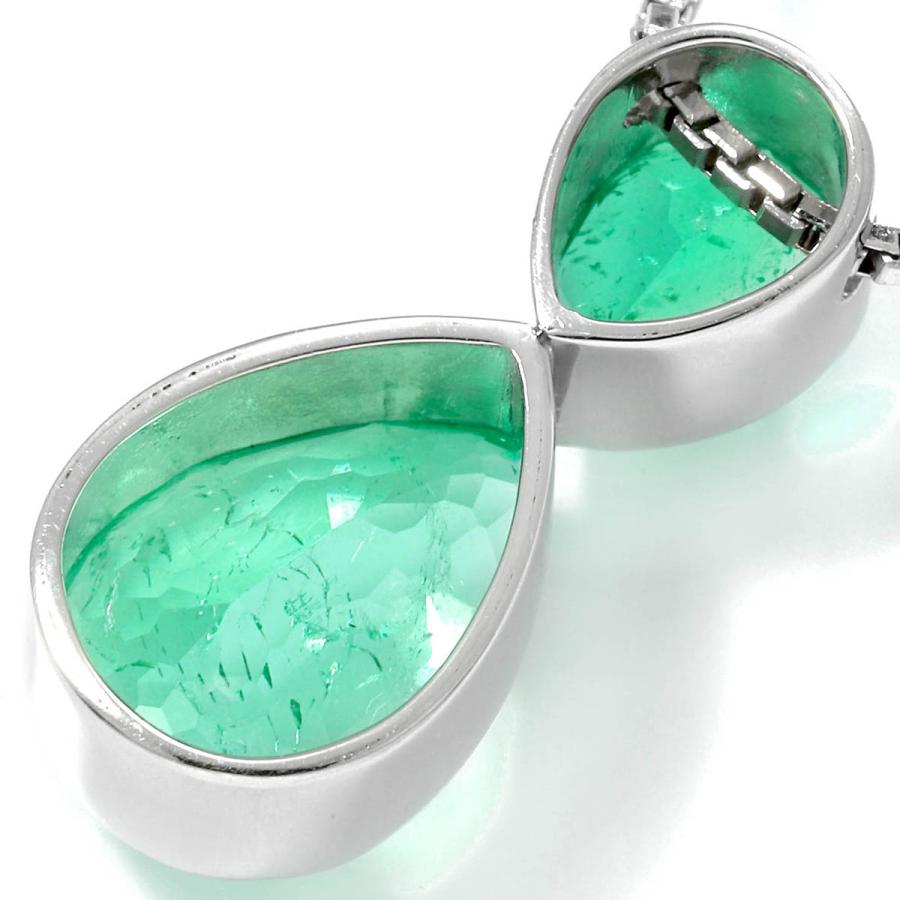 ペンダントネックレス エメラルド 2.88ct プラチナ Pt900 中古 返品OK