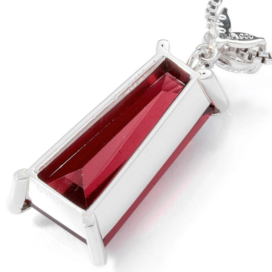 ガーネット 6.19ct ダイヤモンド プラチナ Pt900 ペンダントネックレス 