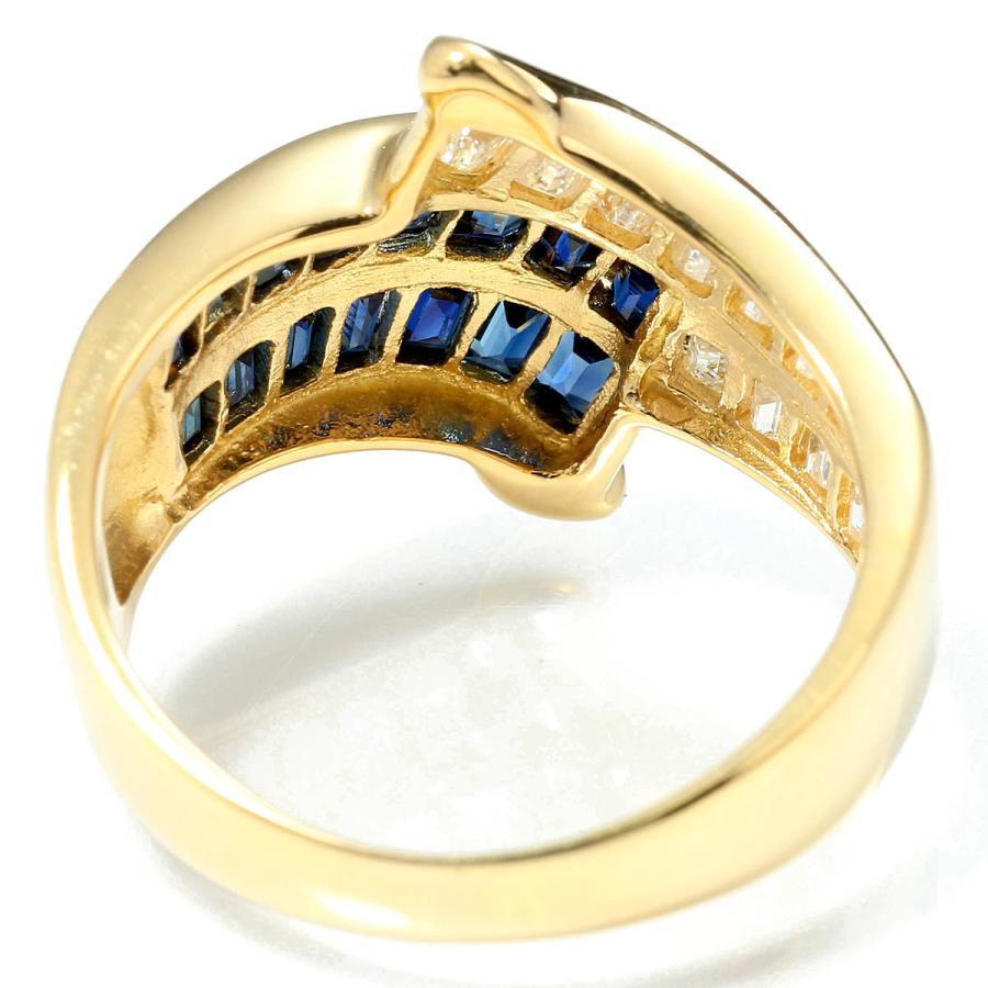 リング 指輪 ブルーサファイア 1.8ct ダイヤモンド 0.87ct イエロー 