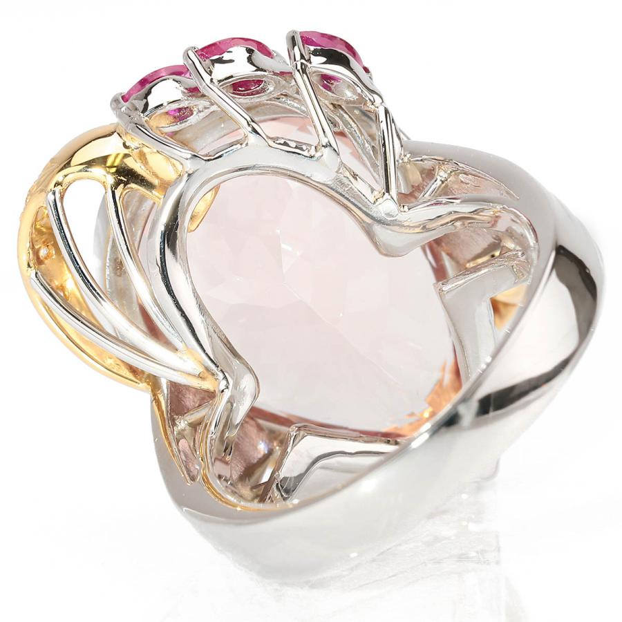 モルガナイト 17.76ct ダイヤモンド プラチナ Pt900 リング 13.5号 