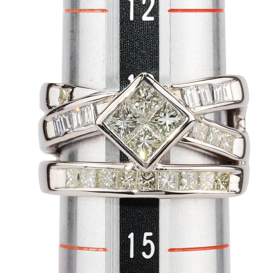 リング VSクラス 指輪 ダイヤモンド 2ct プラチナ Pt900 14号 中古 
