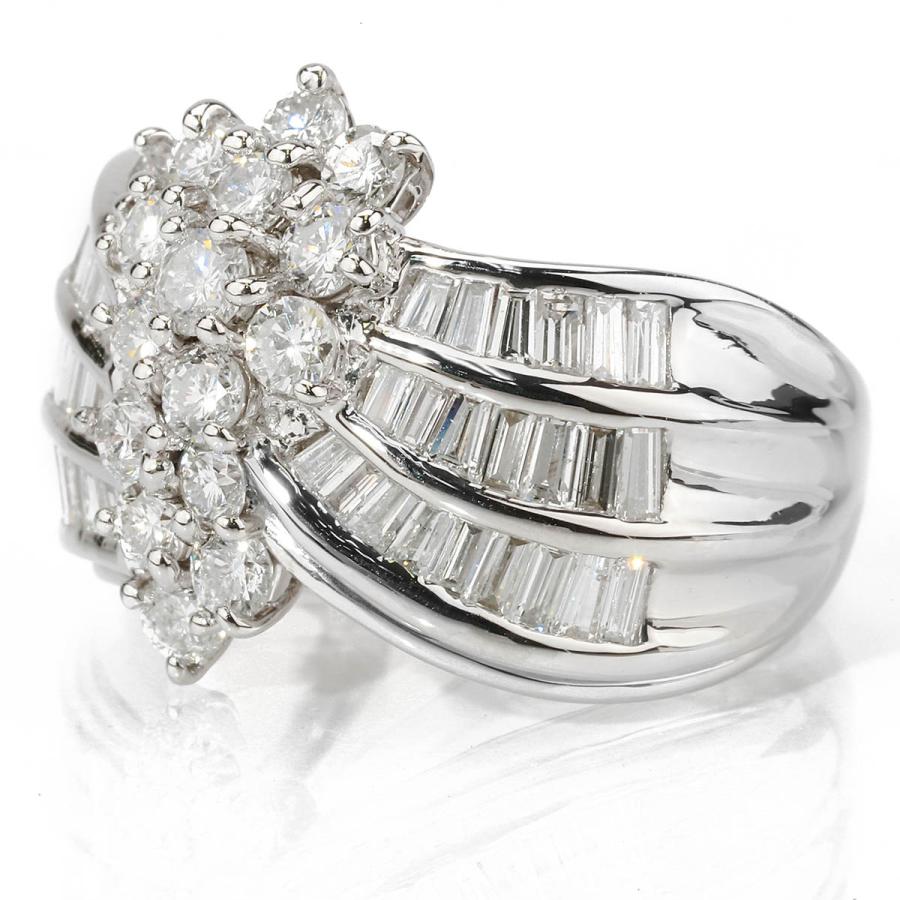 リング 指輪 ダイヤモンド 2.5ct プラチナ Pt900 15号 中古 返品OK 