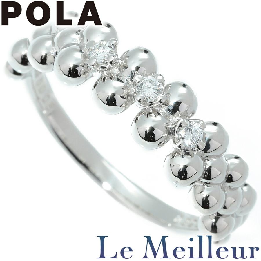 POLA ☆ pt900 ダイヤモンド デザインリング POLA（ポーラ） ドットデザインリング 3P ダイヤモンド プラチナ Pt900