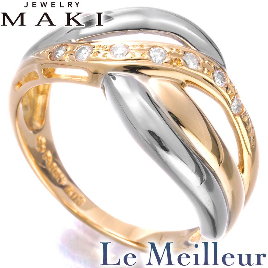 ジュエリーマキ Jewelry MAKI バイカラーリング ダイヤモンド イエロー 