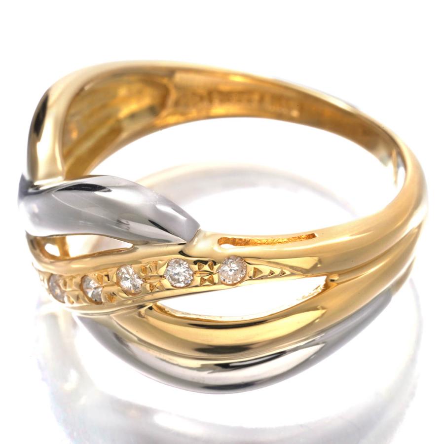 ジュエリーマキ Jewelry MAKI バイカラーリング ダイヤモンド イエロー 