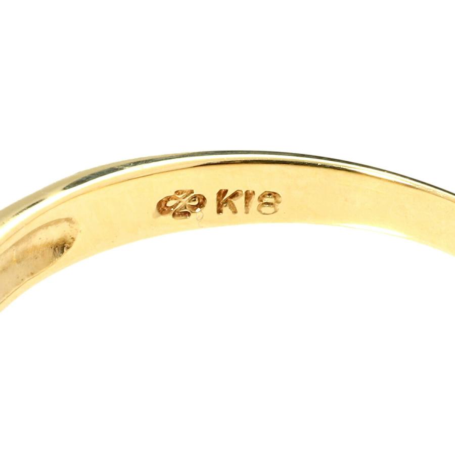 ジュエリーマキ リング 指輪 エメラルド 0.32ct ダイヤモンド K18 12号  