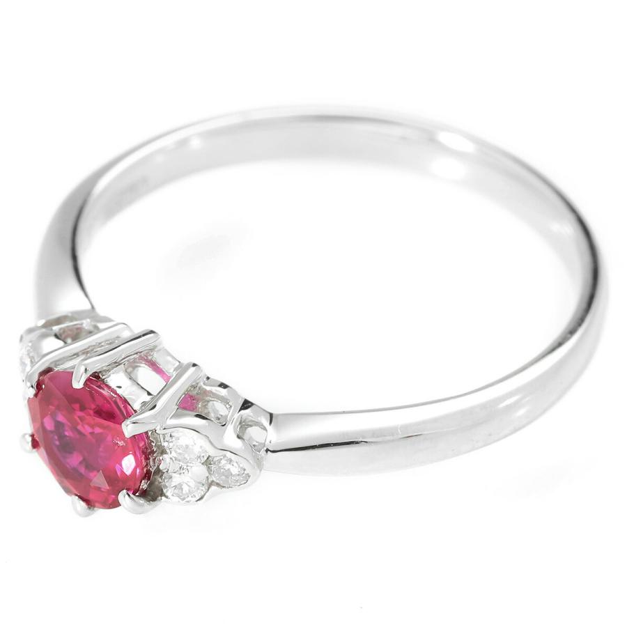 リング 指輪 ルビー 0.62ct ダイヤモンド プラチナ Pt900 12号