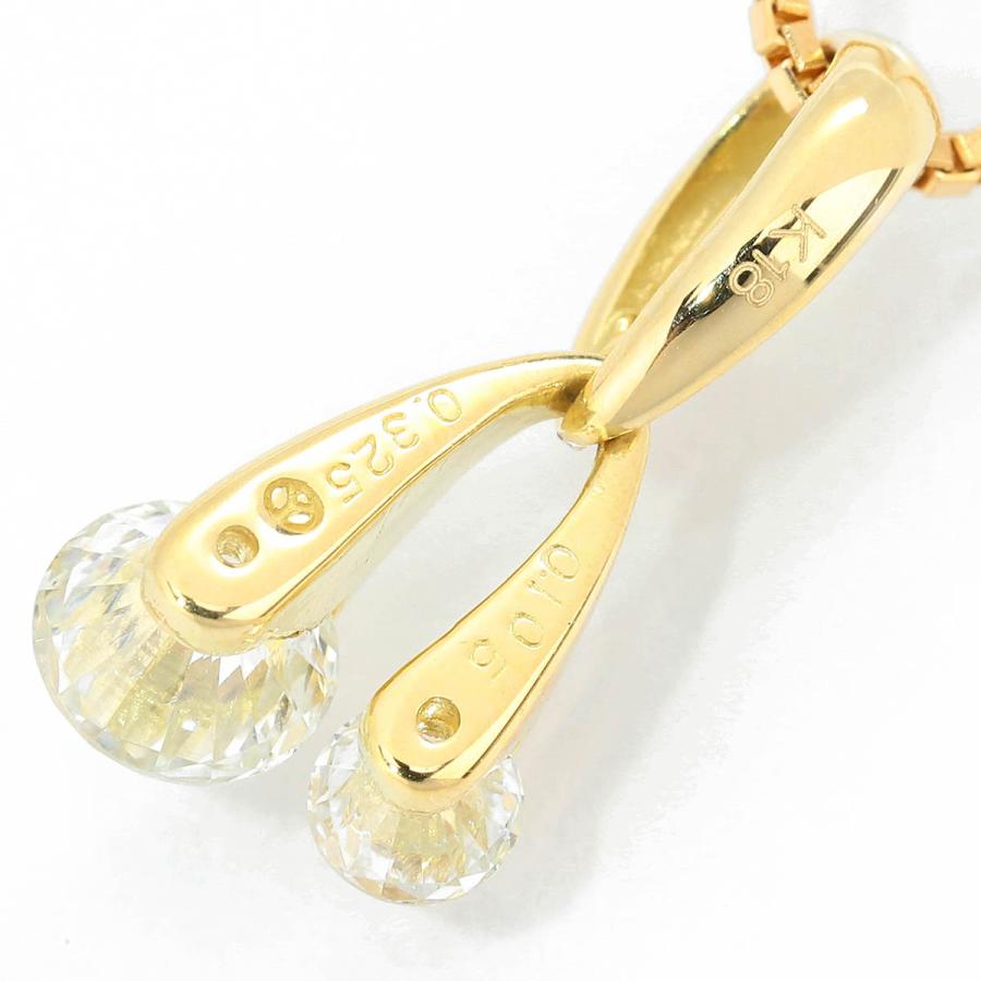 ペンダントネックレス ダイヤモンド 0.325ct イエローゴールド K18YG 中古 返品OK_1