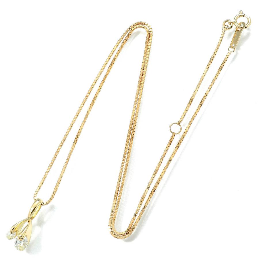 ペンダントネックレス ダイヤモンド 0.325ct イエローゴールド K18YG 中古 返品OK_5