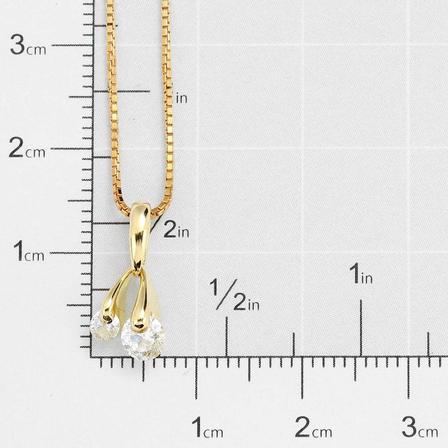 ペンダントネックレス ダイヤモンド 0.325ct イエローゴールド K18YG 中古 返品OK_7