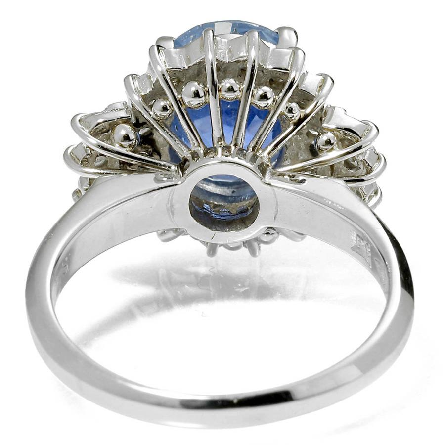 リング 指輪 サファイア 4.60ct ダイヤモンド 0.45ct プラチナ Pt850