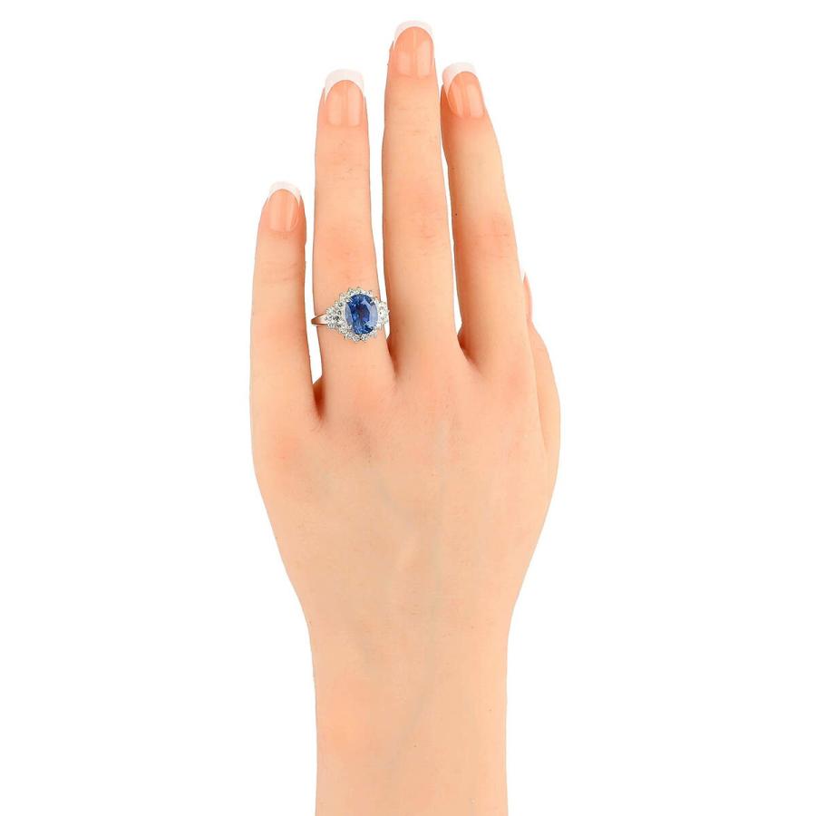 リング 指輪 サファイア 4.60ct ダイヤモンド 0.45ct プラチナ Pt850