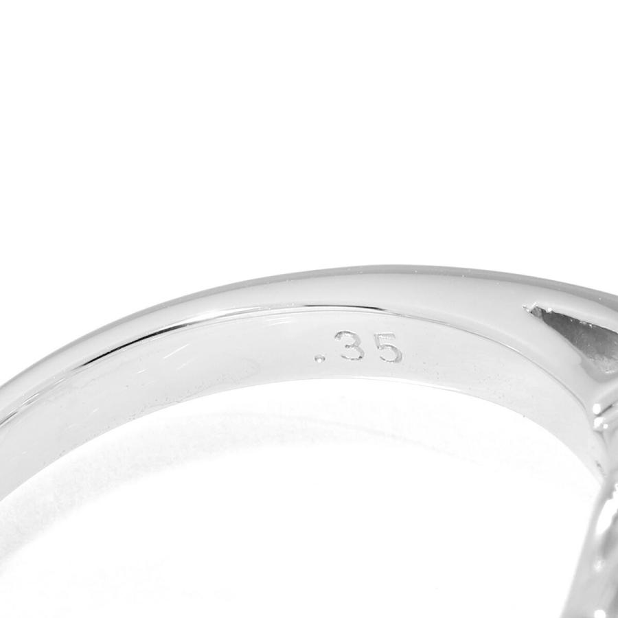 真珠 ダイヤモンド 0.35ct プラチナ Pt900 パールリング 13号 指輪