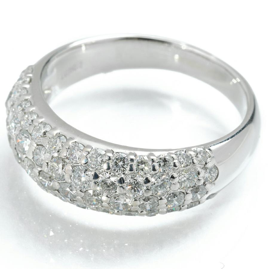 パヴェリング 指輪 ダイヤモンド 1.50ct K18 15号 中古 返品OK : Le 