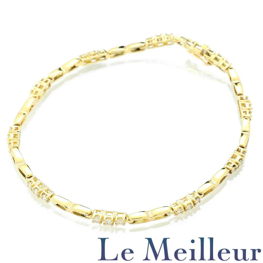 ブレスレット ダイヤモンド 1.15ct K18 中古 返品OK : Le meilleur 