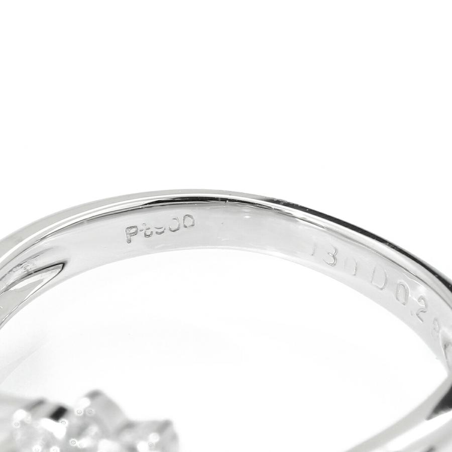 リング 指輪 サファイア 0.30ct ダイヤモンド Pt900 12号 中古  