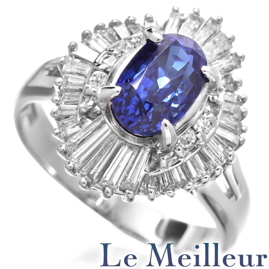 サファイア 2.05ct ダイヤモンド プラチナ Pt900 リング 13号 指輪 