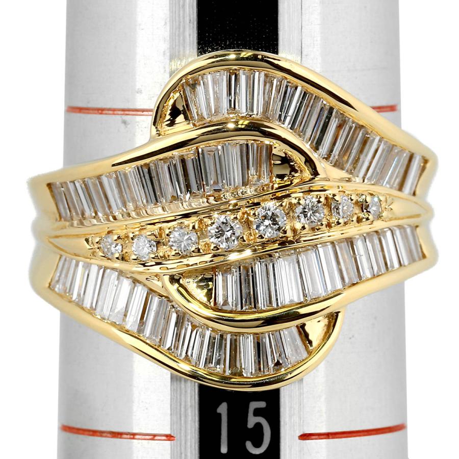 ダイヤモンド 1.21ct イエローゴールド K18YG リング 14号 指輪 新品 